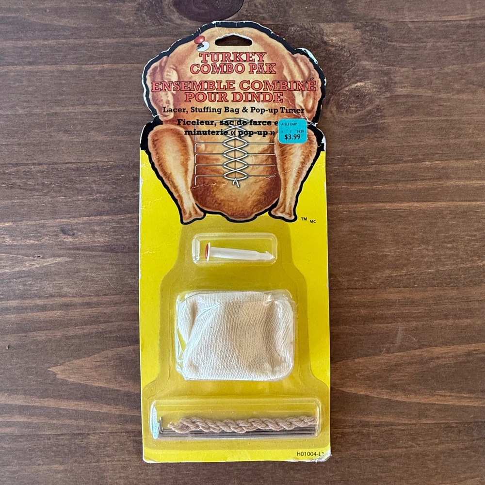 Vintage Heuck Turkey‎ Combo Pak Stuffing Bag Pop-Up Timer Lacer Sealed NOS